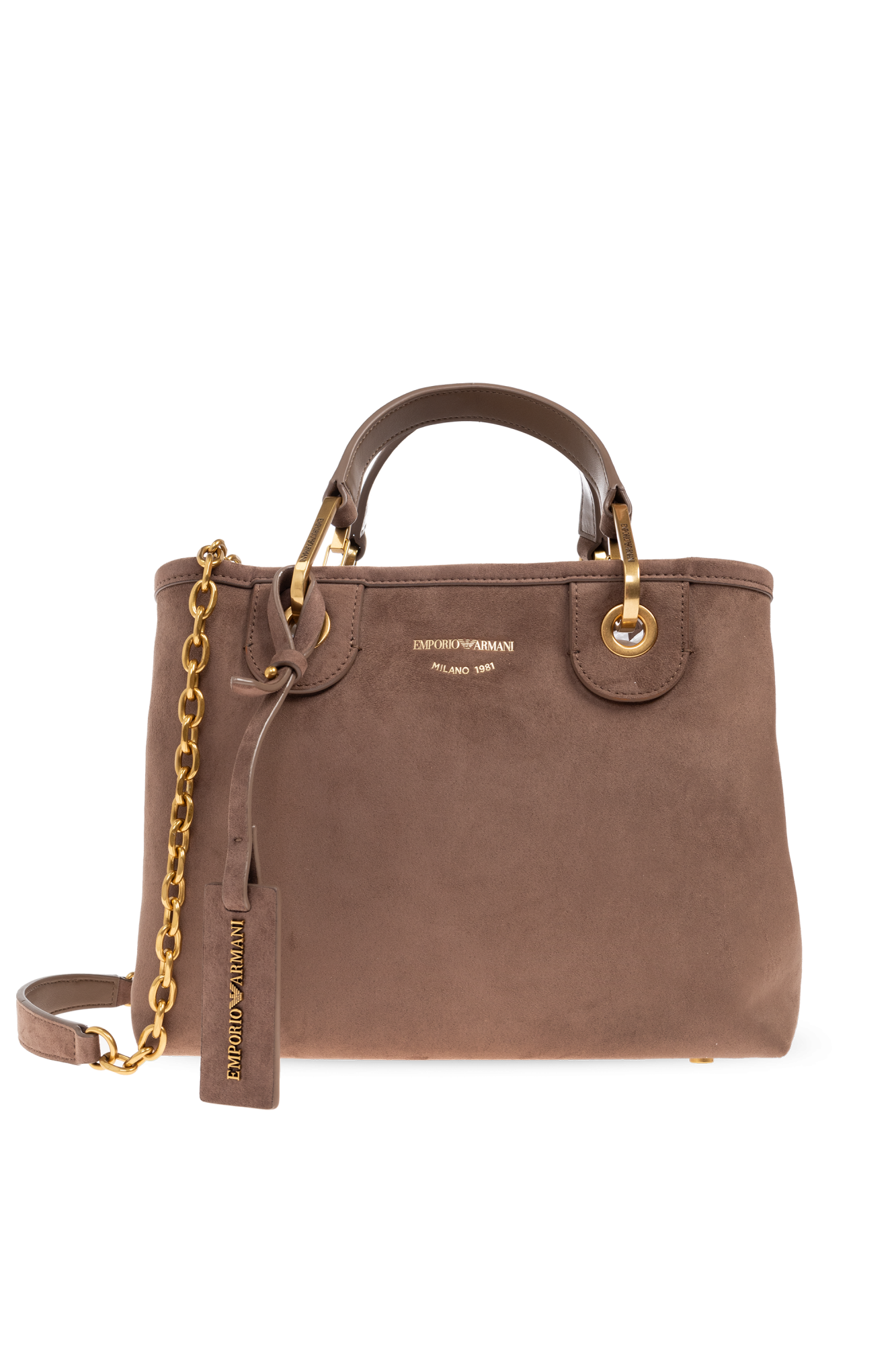 珍品 EMPORIO ARMANI ボストンバッグ ベージュ ブラウン y2k
